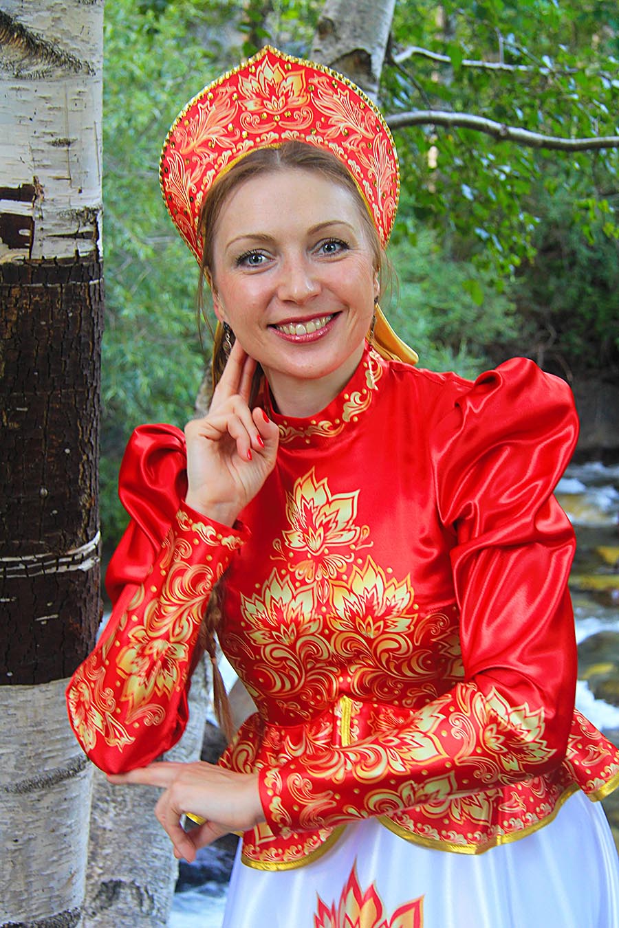Women in Slavic costumes in Toronto