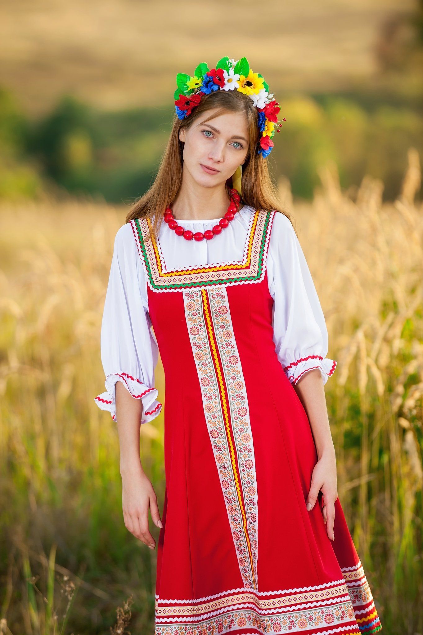 Women in Slavic costumes in Toronto